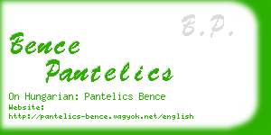 bence pantelics business card